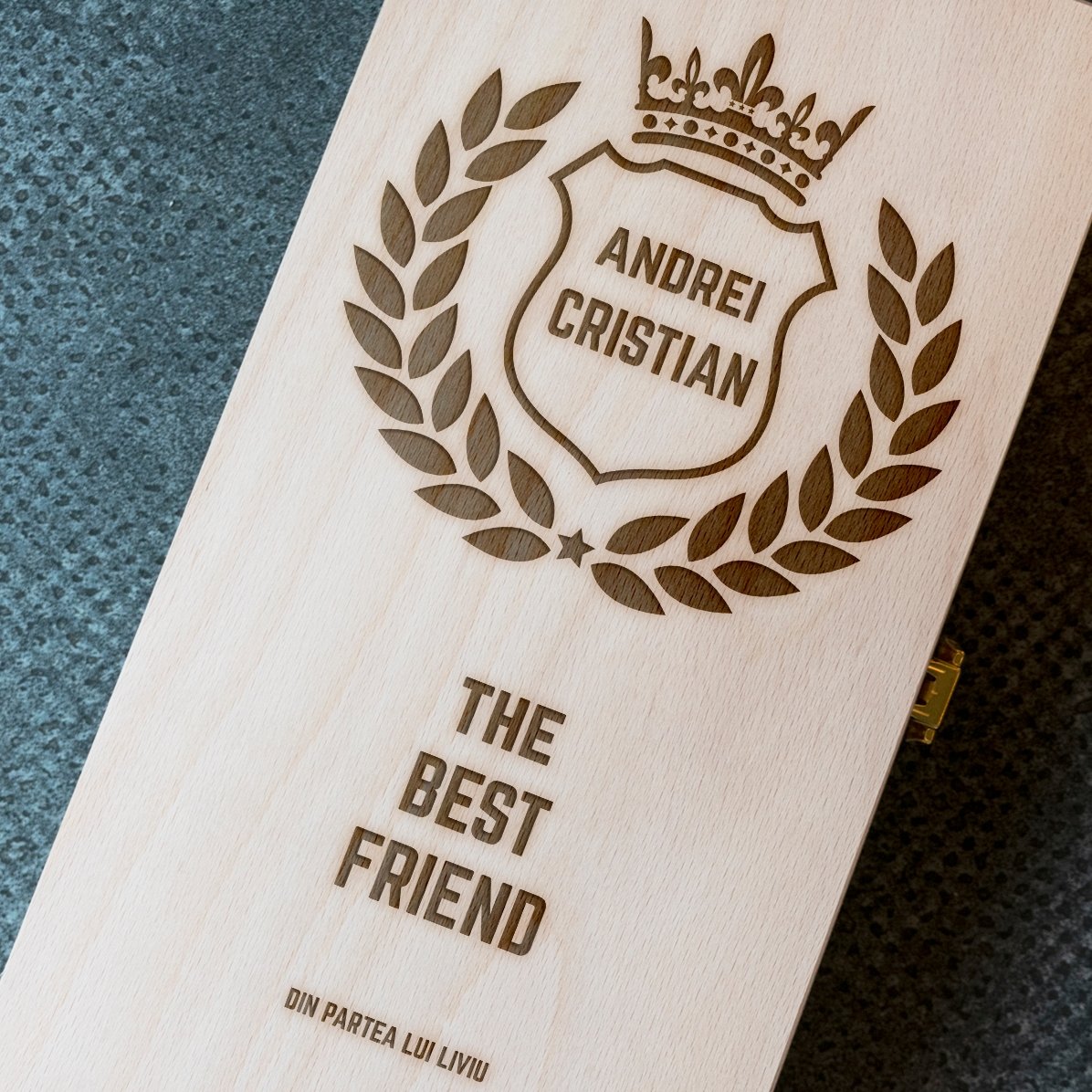 Personalisierte Weinkiste für zwei Flaschen – The Best