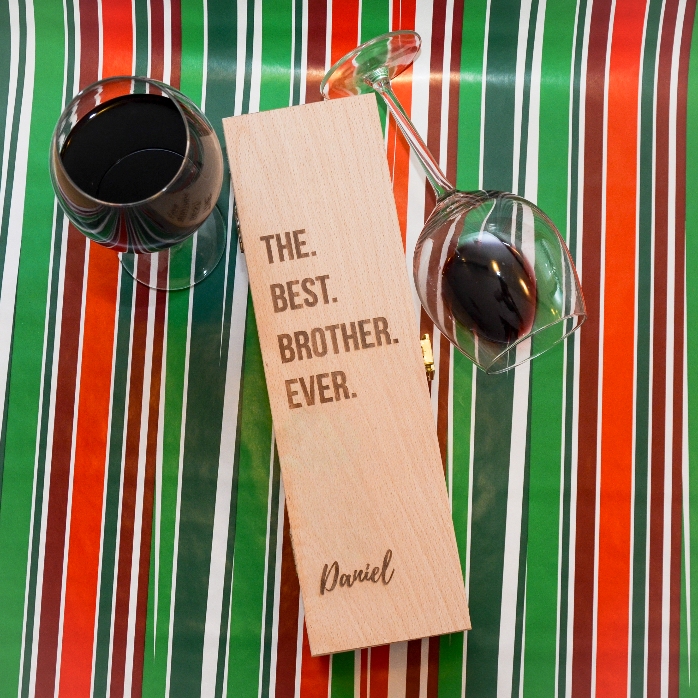 Personalisierte Weinkiste – „Der beste Bruder aller Zeiten“