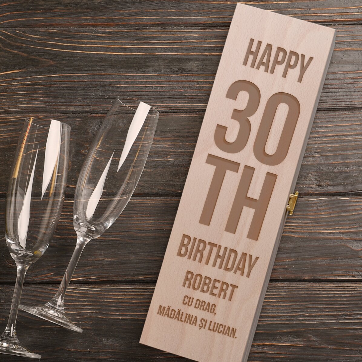 Personalisierte Sektverpackung – Happy Birthday