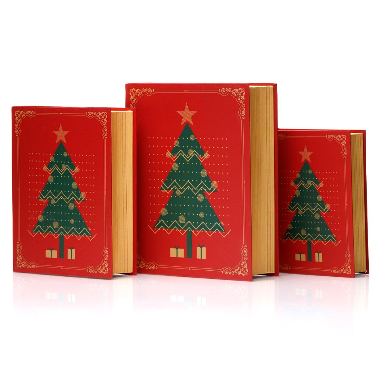 Weihnachtsgeschenkbox – Tannenbaum-Motiv