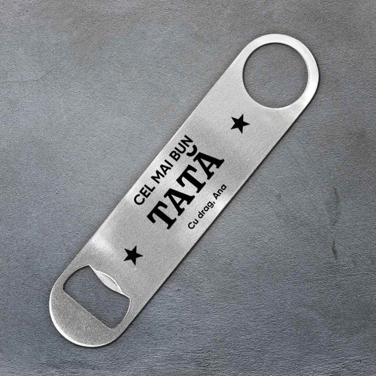 Personalised beer opener with message - Star