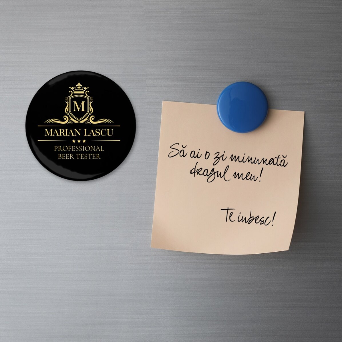 Personalisierter Flaschenöffner mit Magnet und Text – Premium
