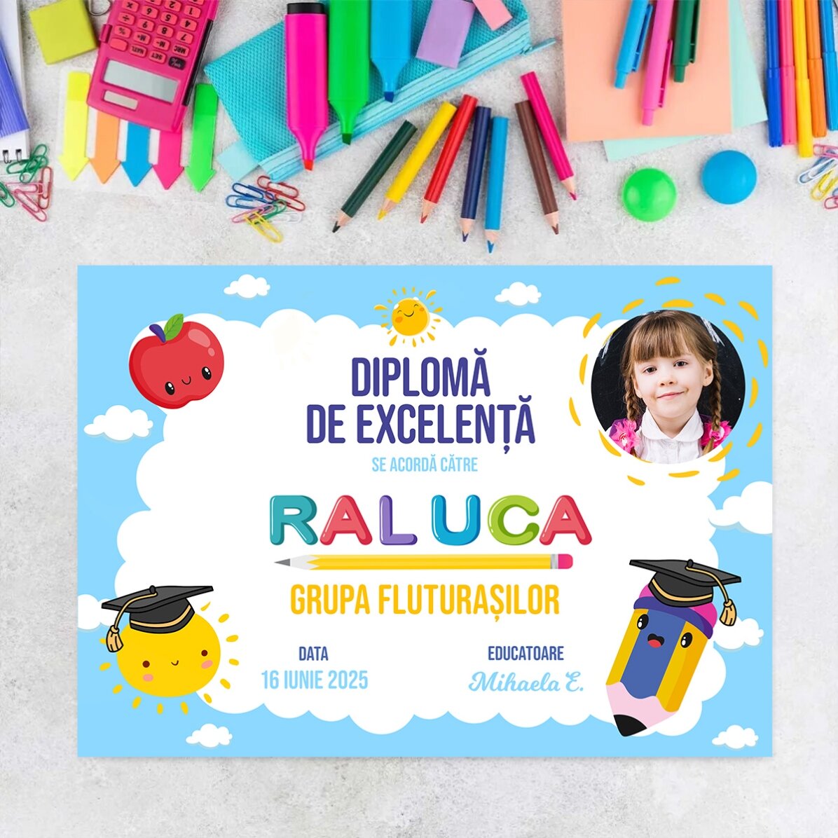 Personalisiertes Diplom mit Text und Foto – Exzellenz-Diplom für Kinder