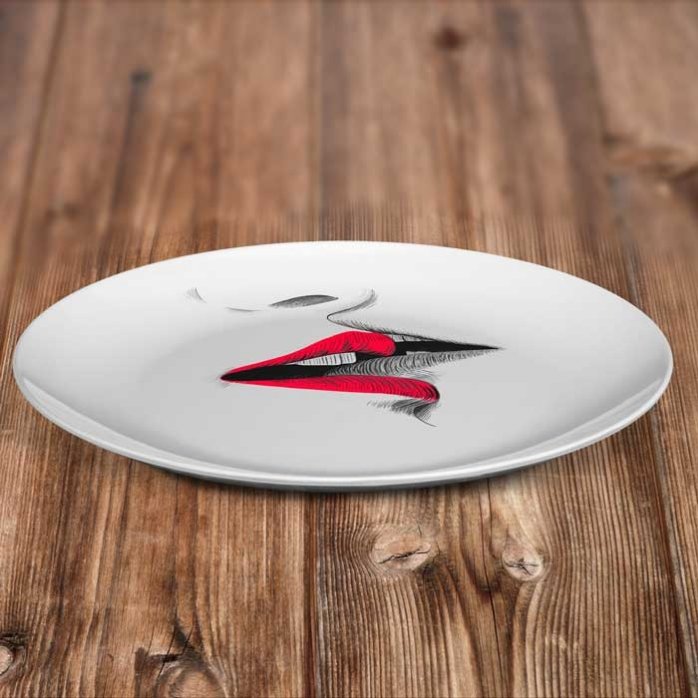 Personalisierter Teller „Lips“
