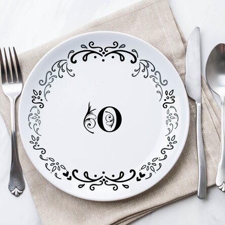 Personalised plate with initial - Monogram
