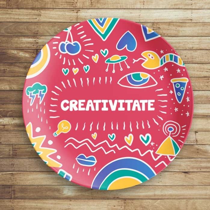 Personalisierter Teller mit Text – creARTive