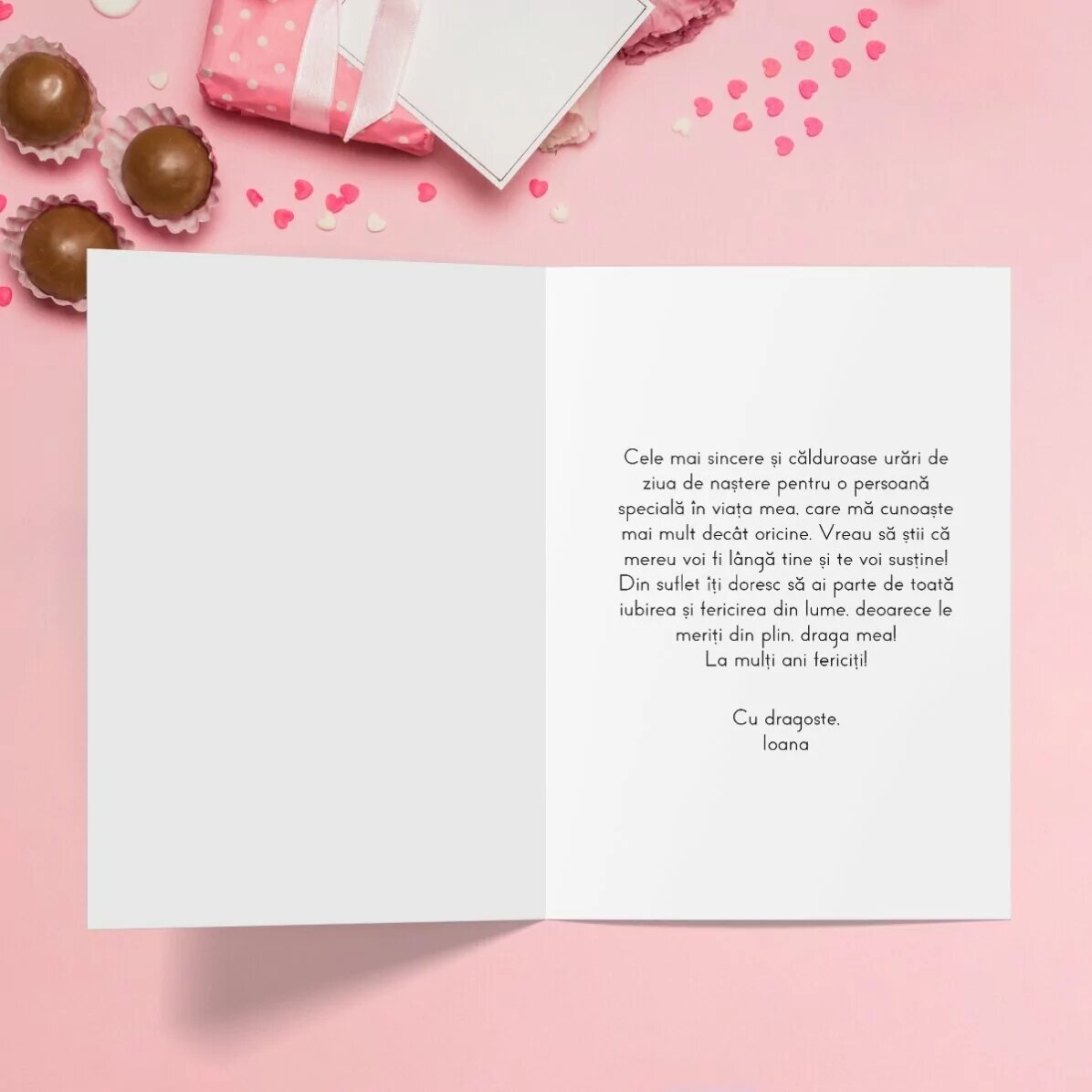 Personalisierte Grußkarte mit Foto und Text – Happy Birthday!