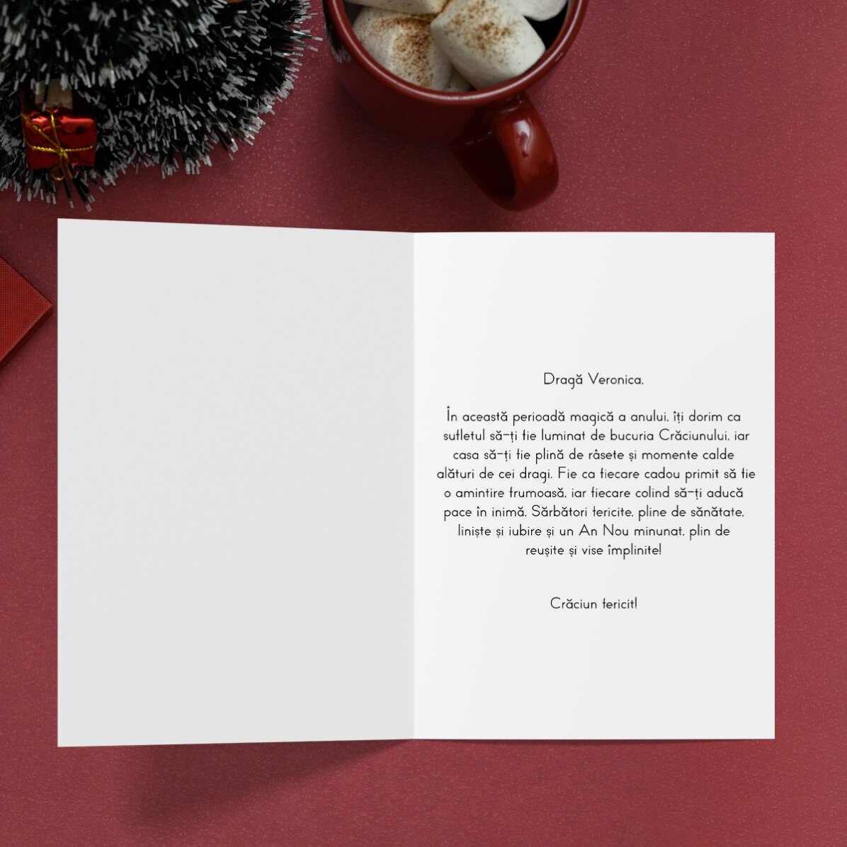 Personalised Christmas card with message - Gnome