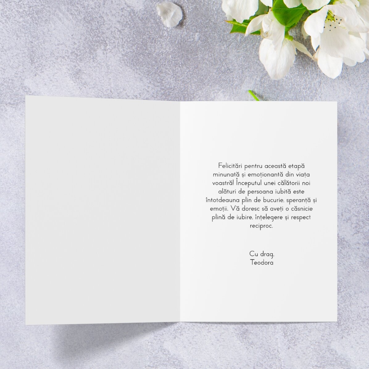Personalisierte Grußkarte mit Foto und Text – Hochzeit