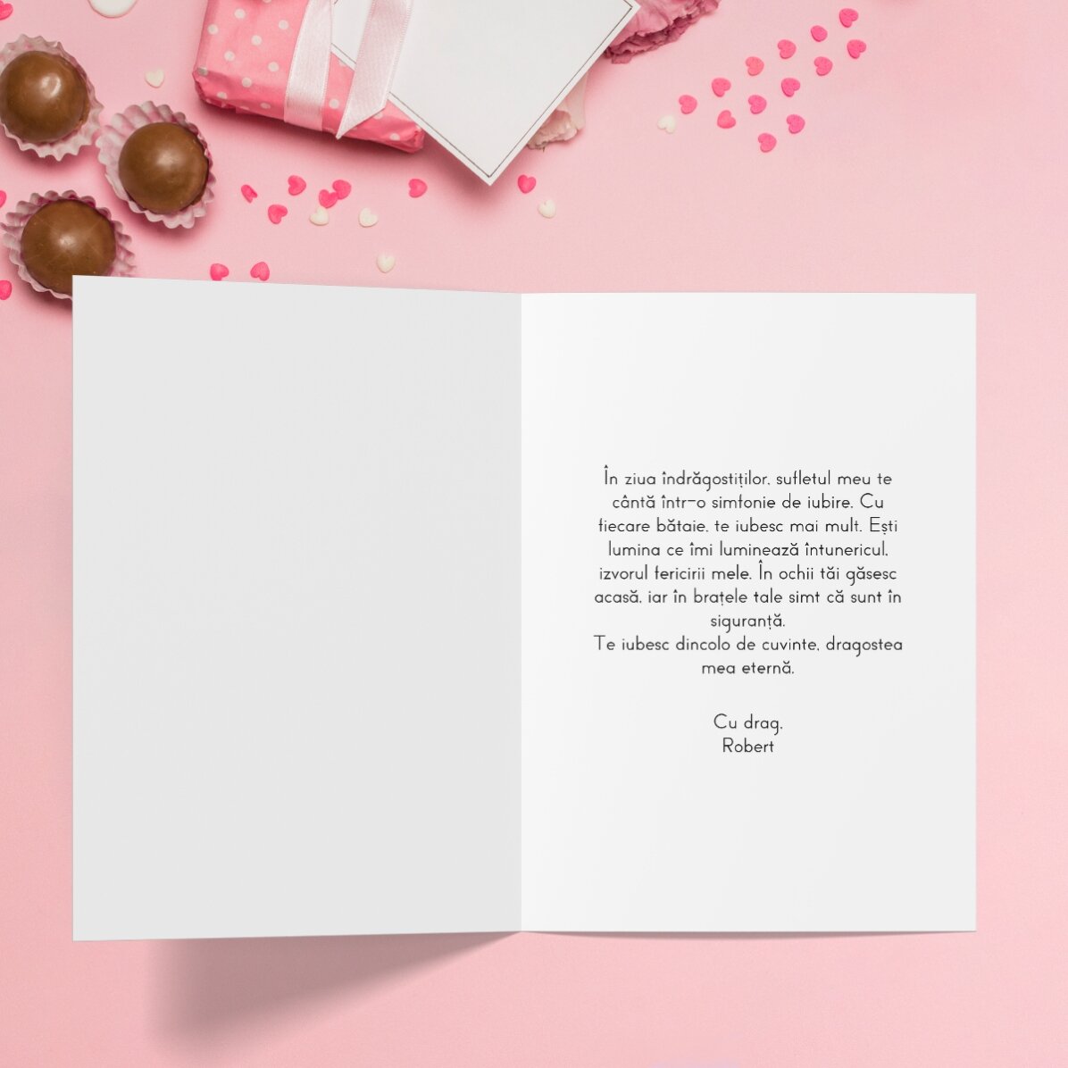 Personalisierte Grußkarte mit Foto und Text – Elegance