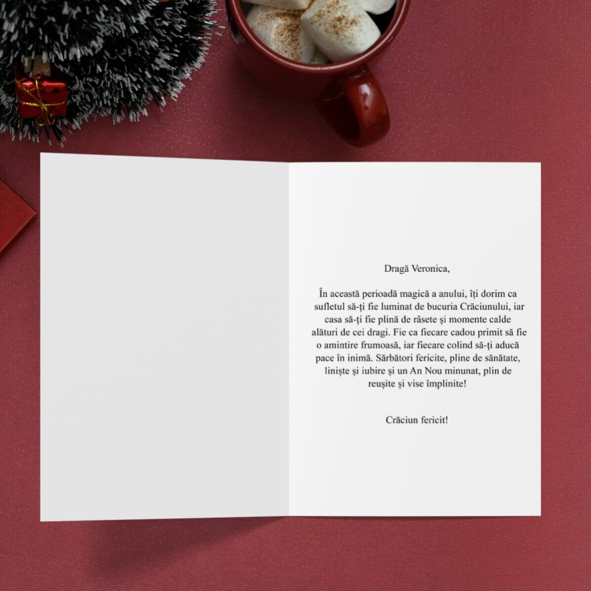 Personalisierte Grußkarte mit Fotos und Text – Christmas Tree