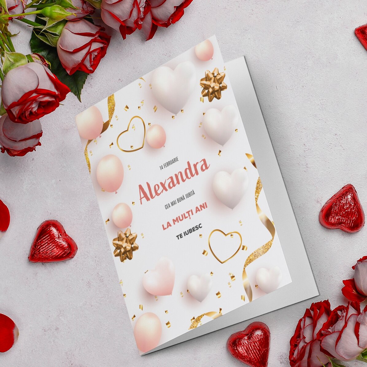 Personalised greeting card with text - Anniversary