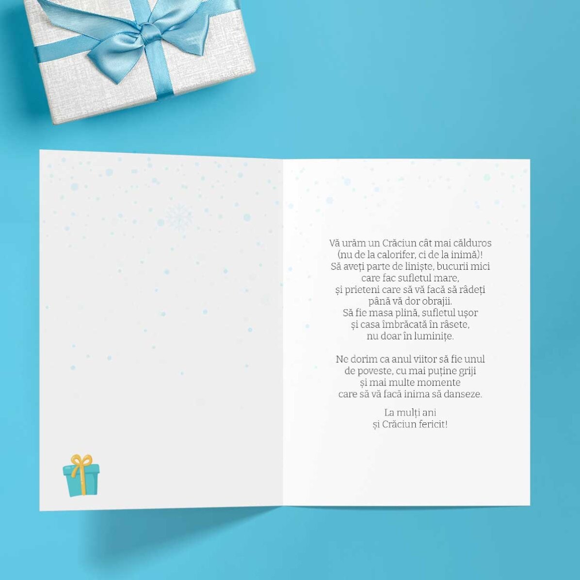 Personalised Christmas card with text - Warm wishes