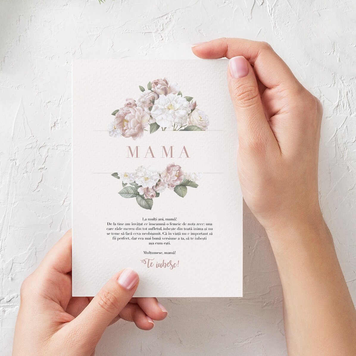 Personalisierte Grußkarte mit Text – Danke, Mama!