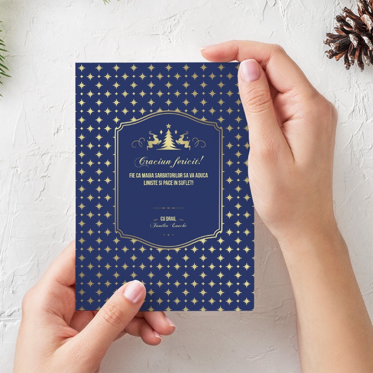 Personalisierte Grußkarte mit Text – Modell „Sparkle“