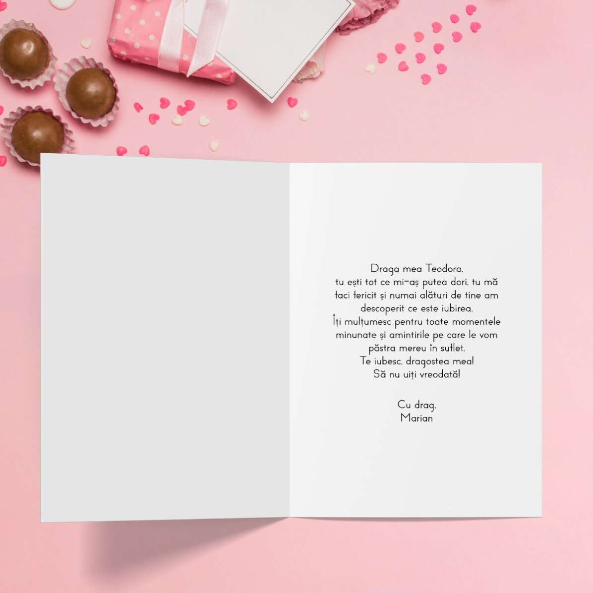 Personalisierte Grußkarte mit Text und 6 Fotos – Sweet memories