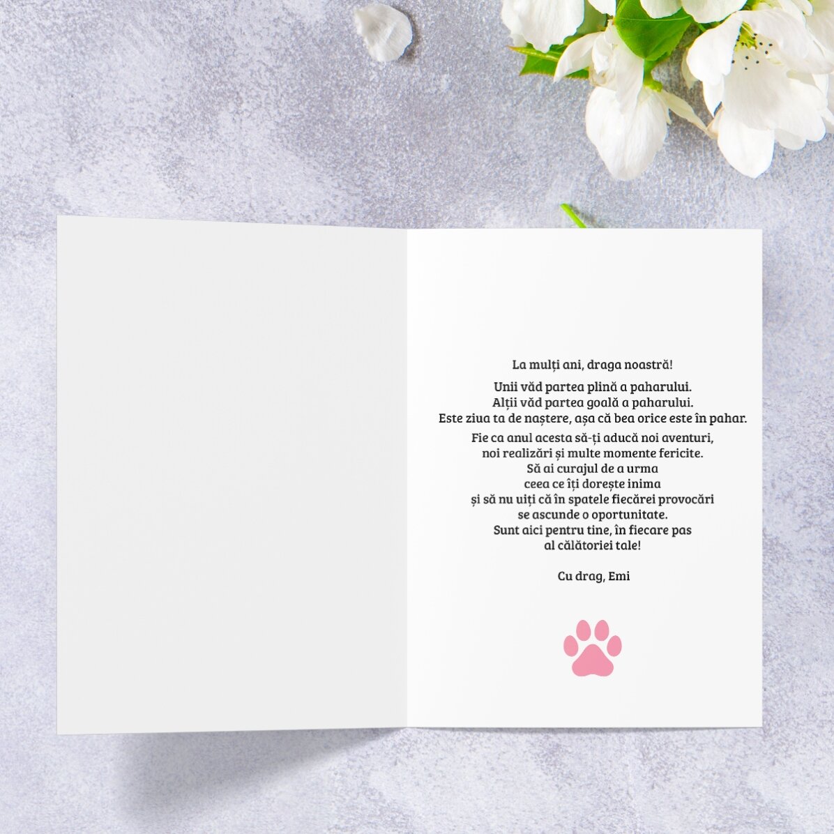 Personalisierte Grußkarte mit Text – Brief von Meow