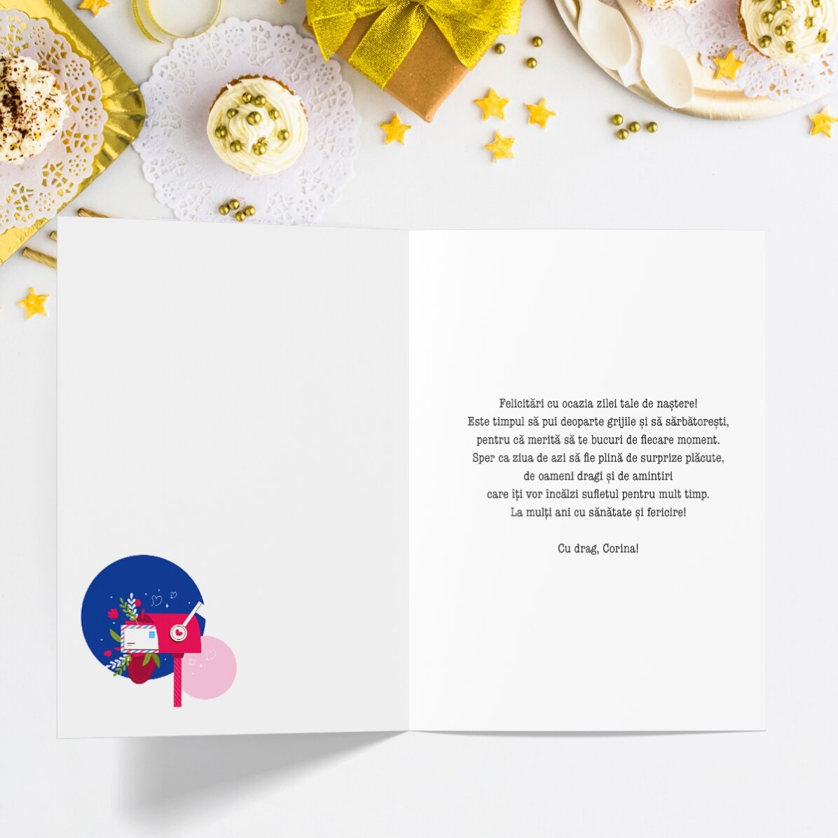 Personalised greeting card with text - A great gift