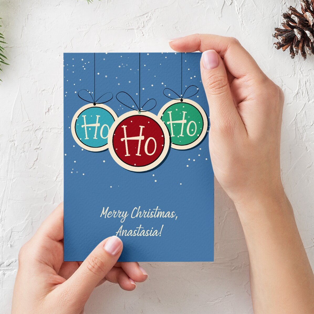 Personalisierte Grußkarte – Globe ho, ho, ho!
