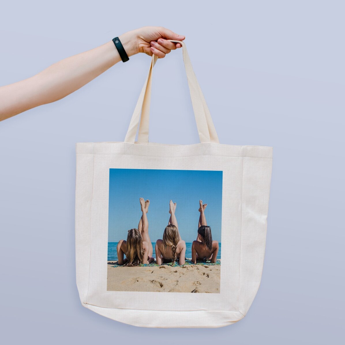 Personalisierte Strandtasche mit einem Foto
