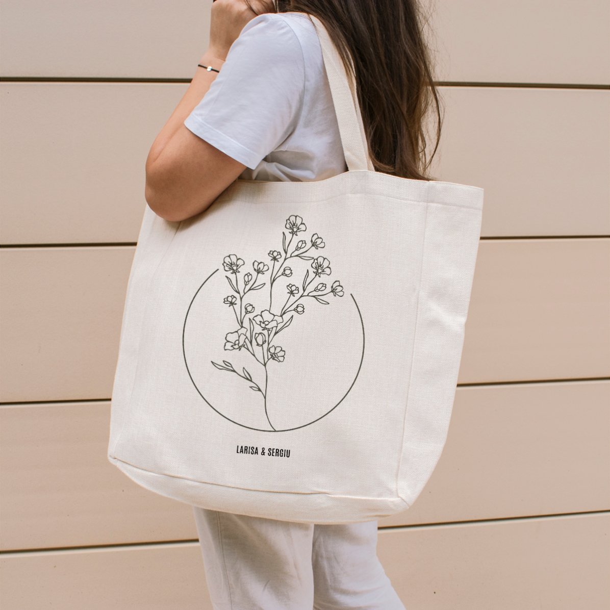 Personalisierte Strandtasche mit Schriftzug – Modell „Mystic“