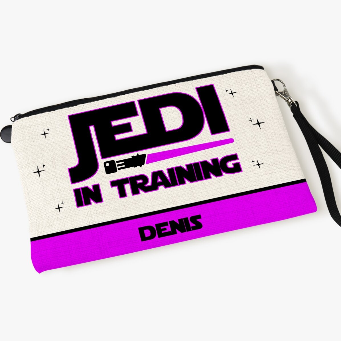 Personalisierte Accessoire-Tasche mit Namen – Jedi in Ausbildung