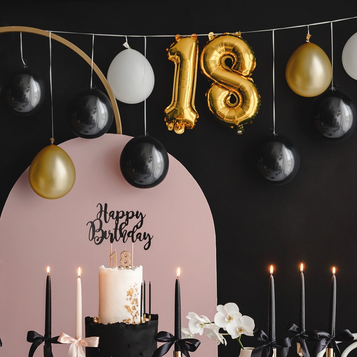 Ballongirlande – Volljährigkeit