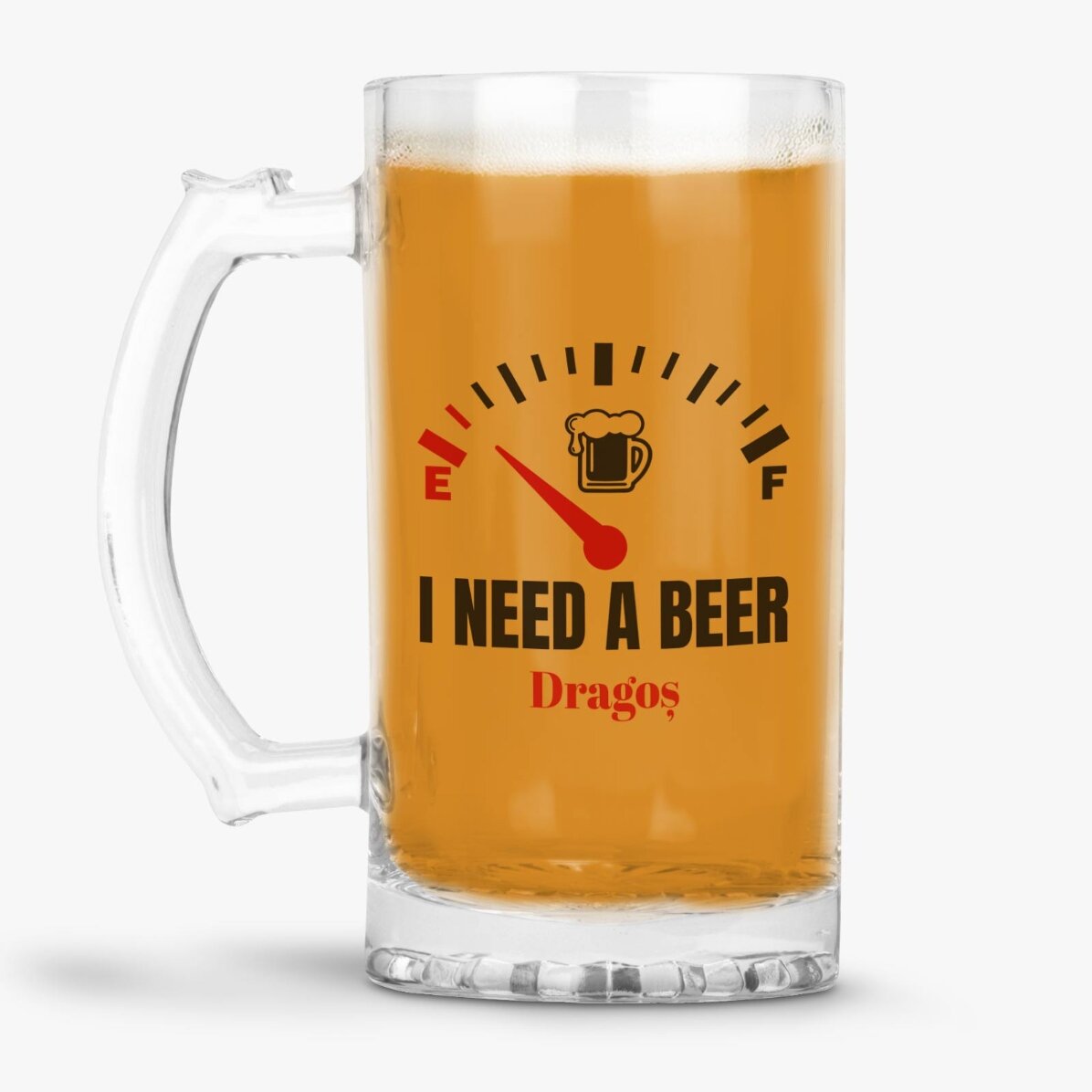 Personalised beer mug with message - I need a Beer
