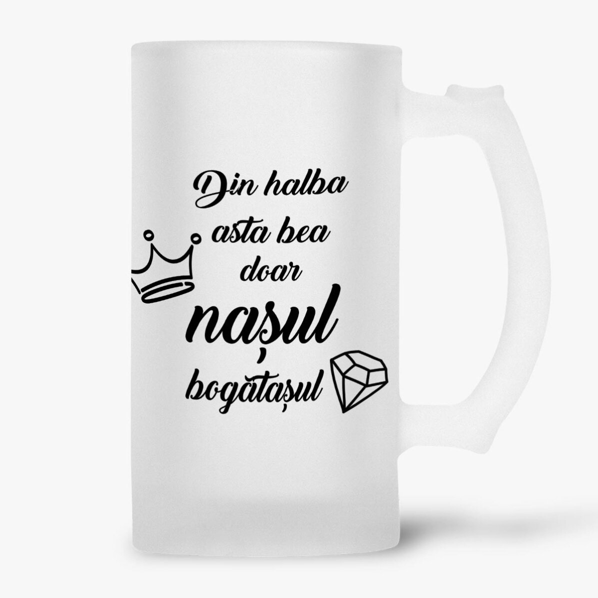 Personalisierter Bierkrug mit einer Botschaft für Papa