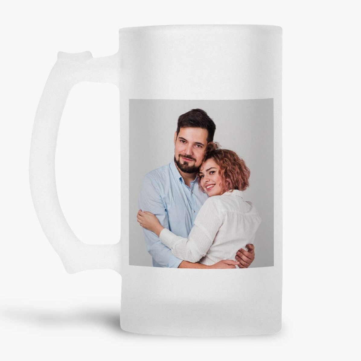 Personalisierter Bierkrug mit Foto und Botschaft