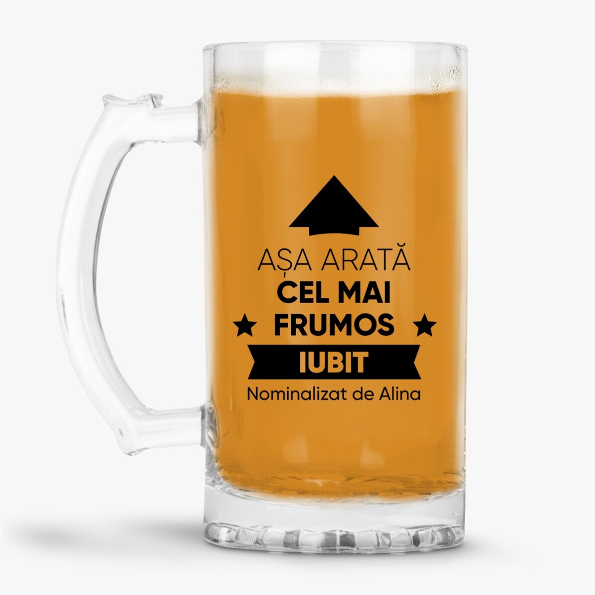 Personalisierter Bierkrug mit Text – So sieht er aus