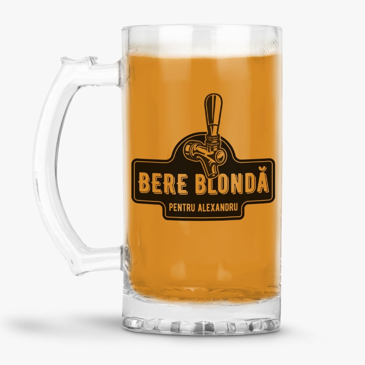 Personalisierter Bierkrug mit Aufdruck – Helles Bier