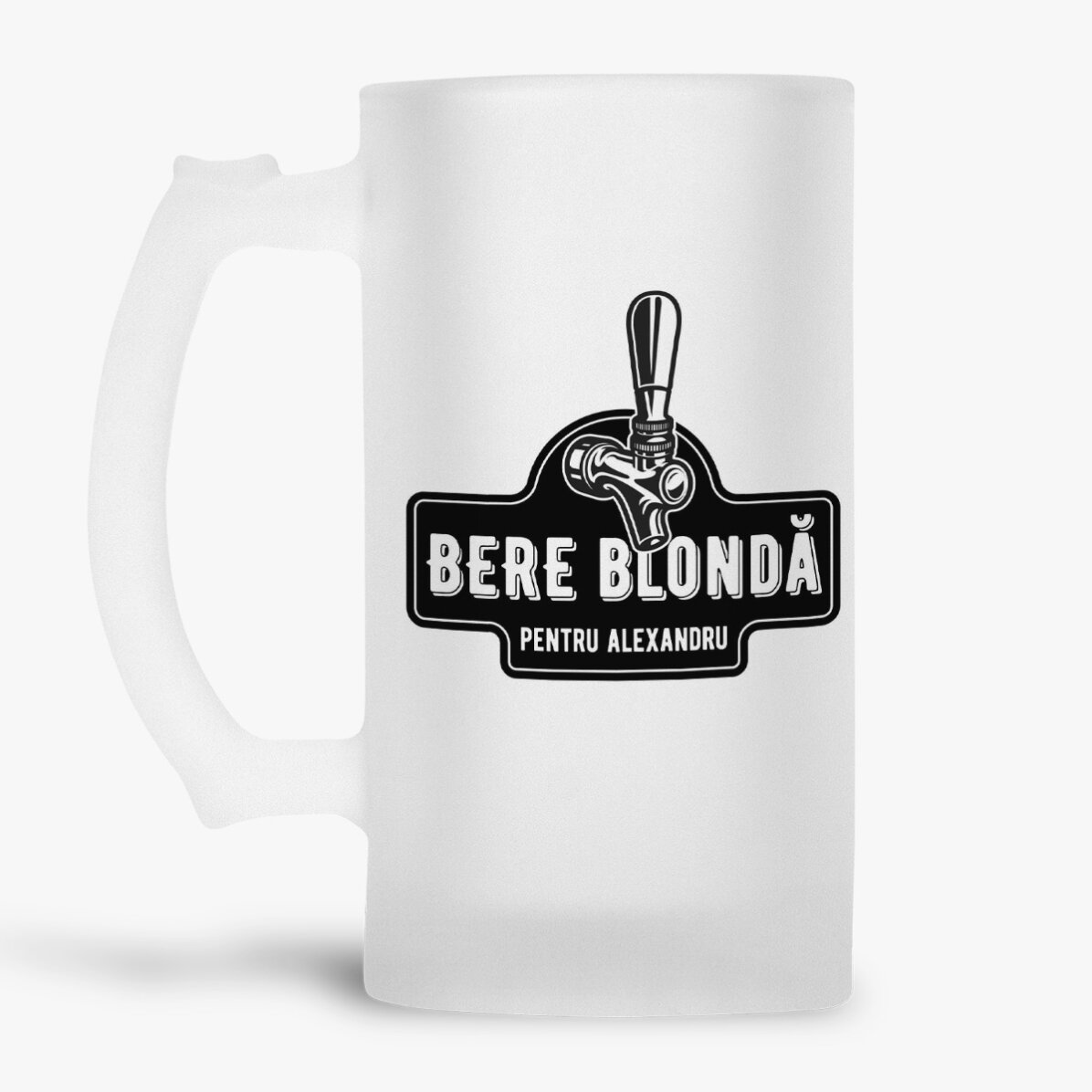 Personalisierter Bierkrug mit Aufdruck – Helles Bier