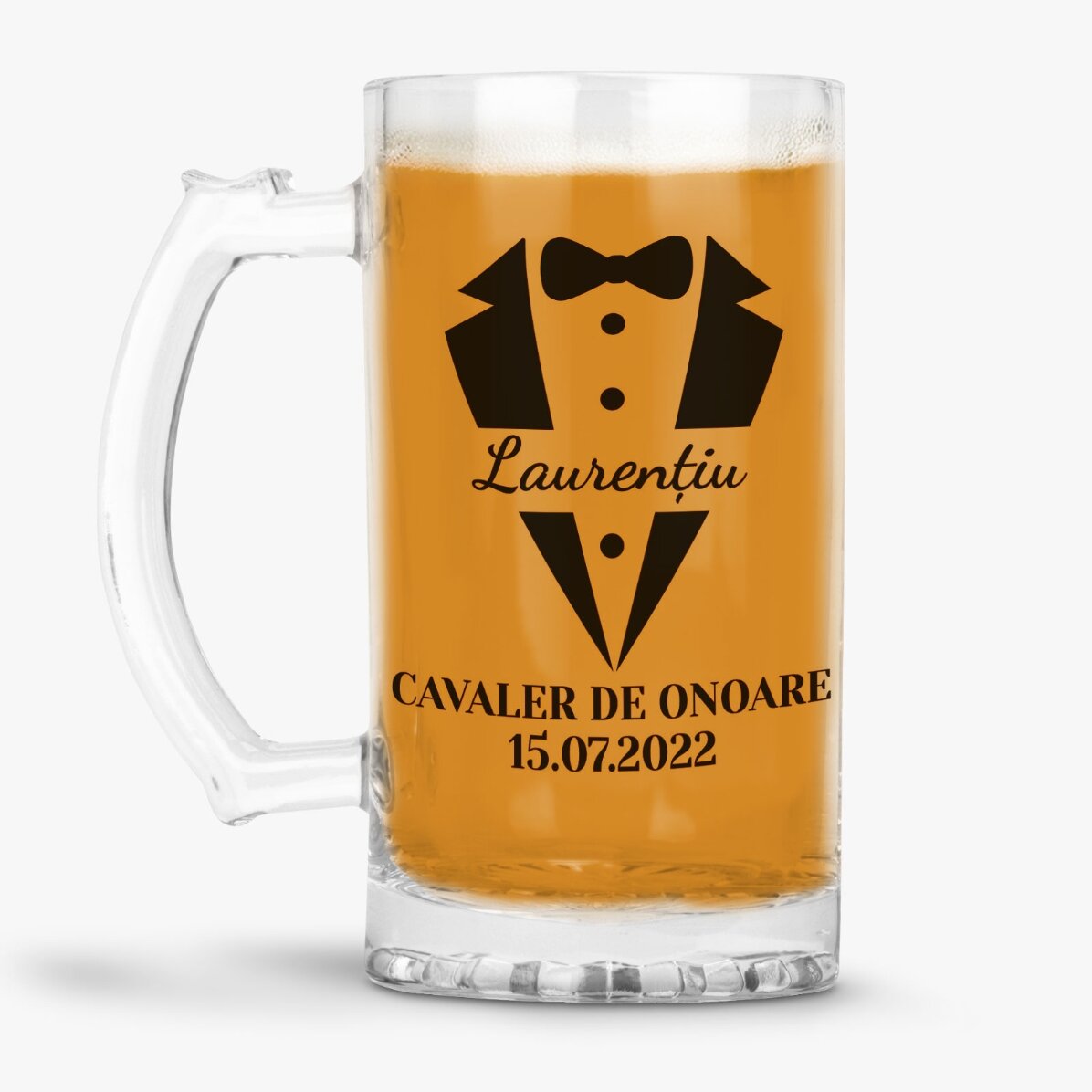Personalisierter Bierkrug mit Text – Ritter