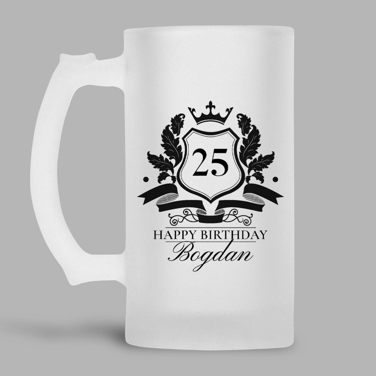 Personalisierter Bierkrug mit Text – Royalty