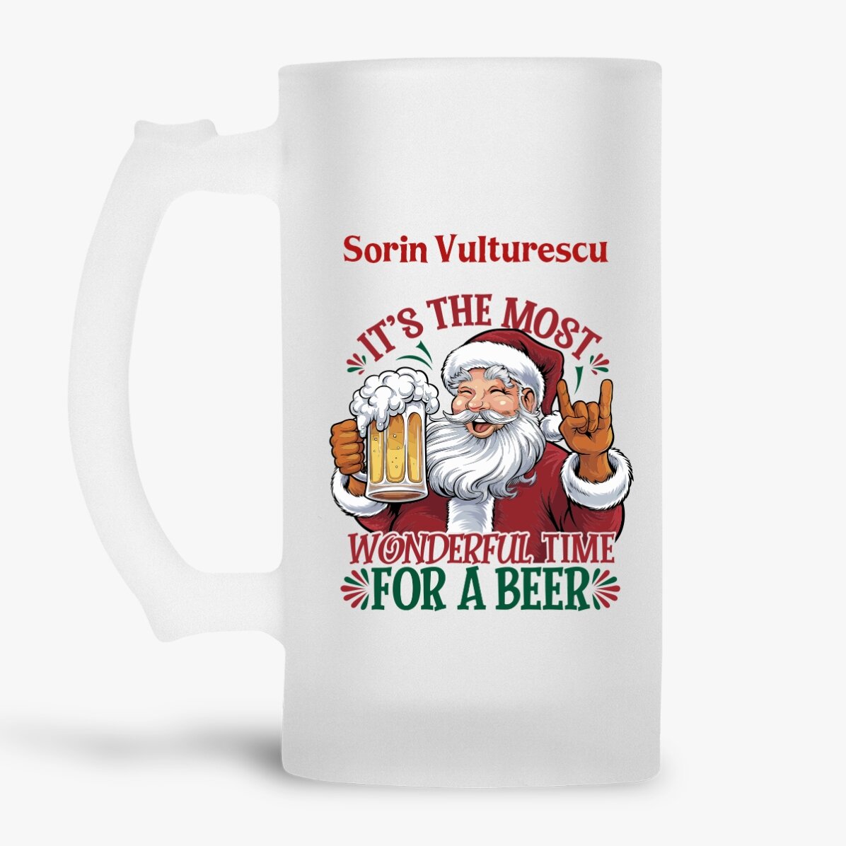 Personalisierter Bierkrug mit Aufdruck – Wonderful time