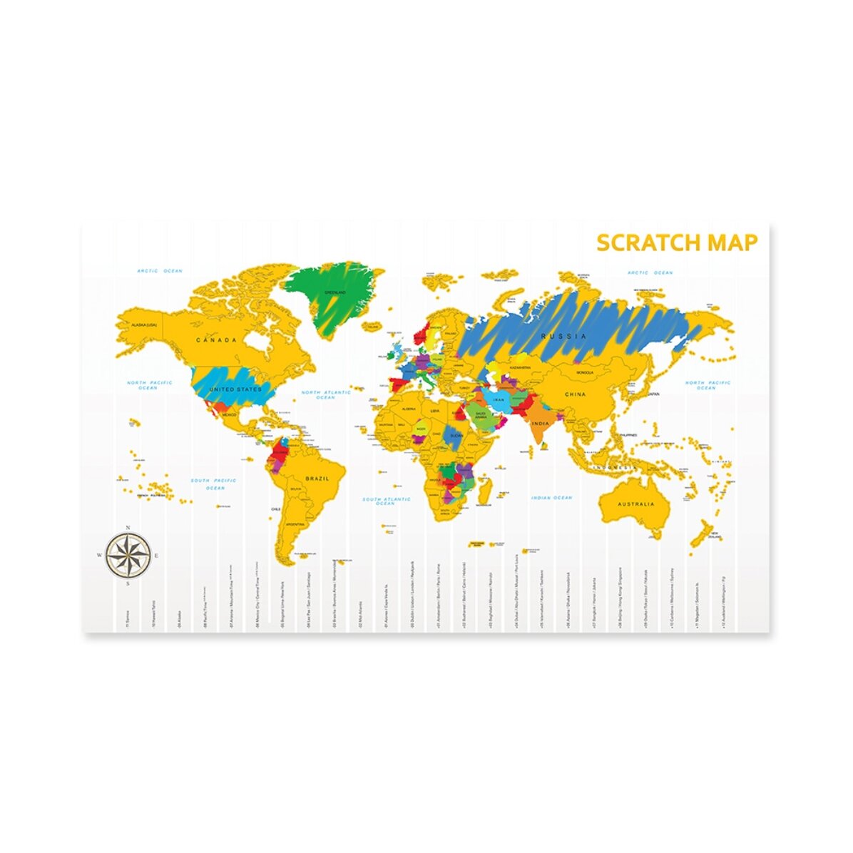 Die Rubbelkarte der Welt