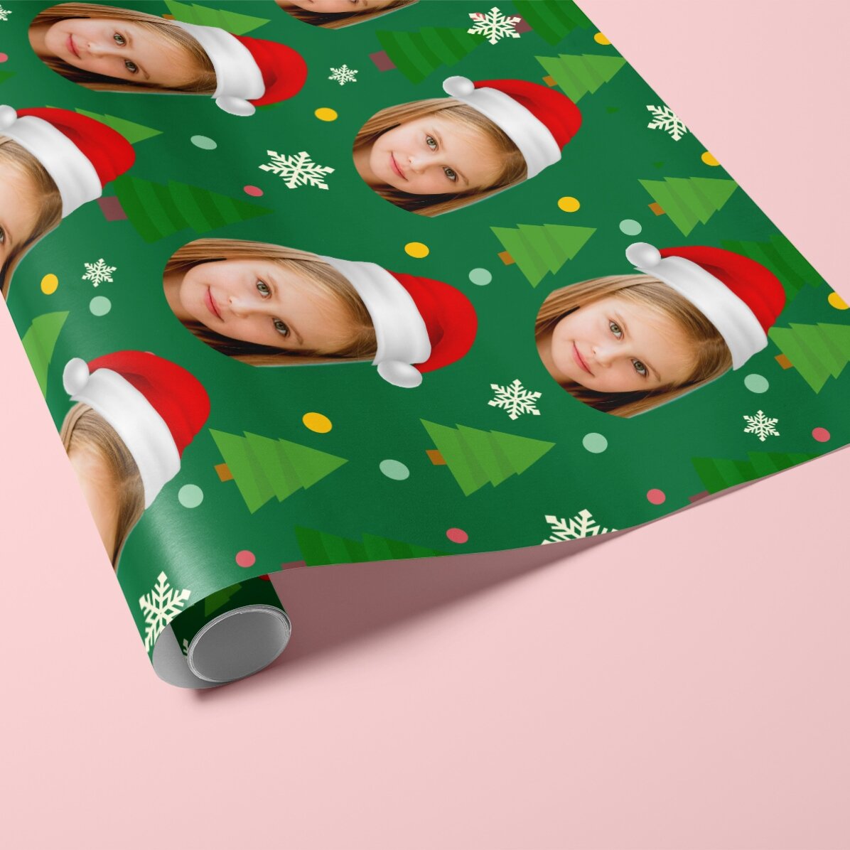 Individuell gestaltetes Geschenkpapier mit 3 Fotos – Funny Christmas