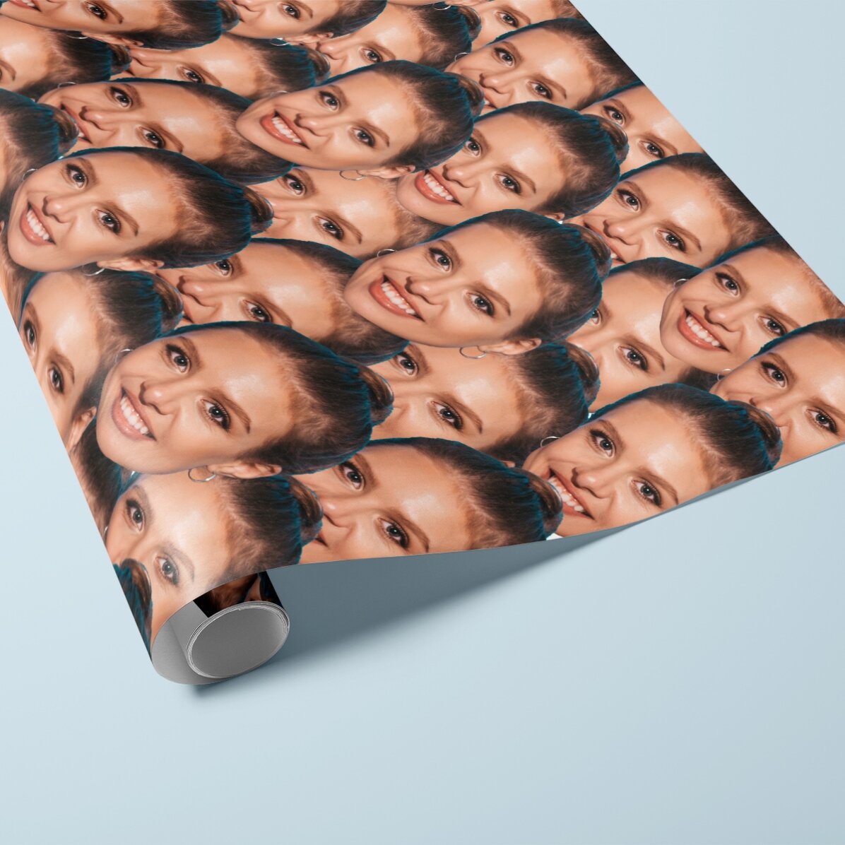 Individuell gestaltetes Geschenkpapier mit einem Foto – Collage