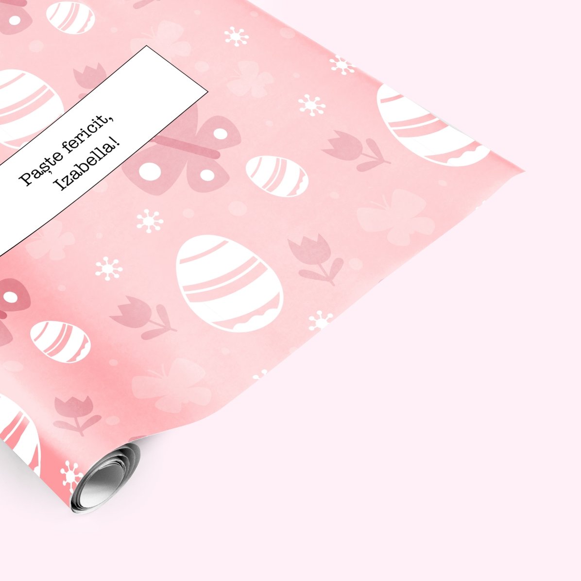 Individuell gestaltetes Geschenkpapier mit Text – Ostermotiv