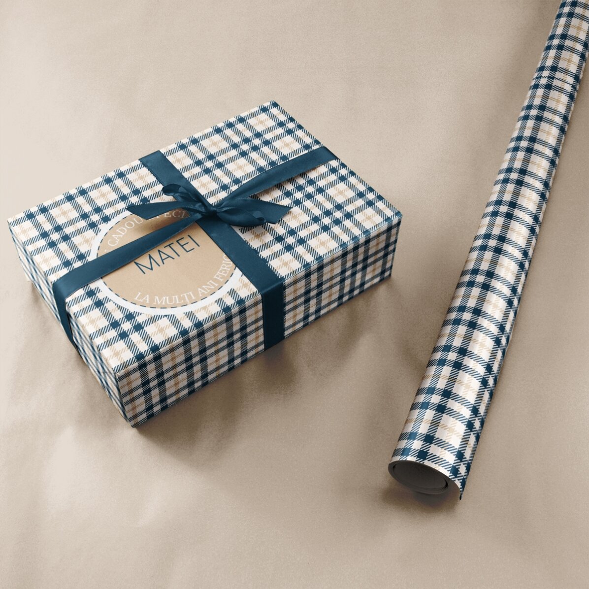 Individuell gestaltetes Geschenkpapier mit Text – Für Männer