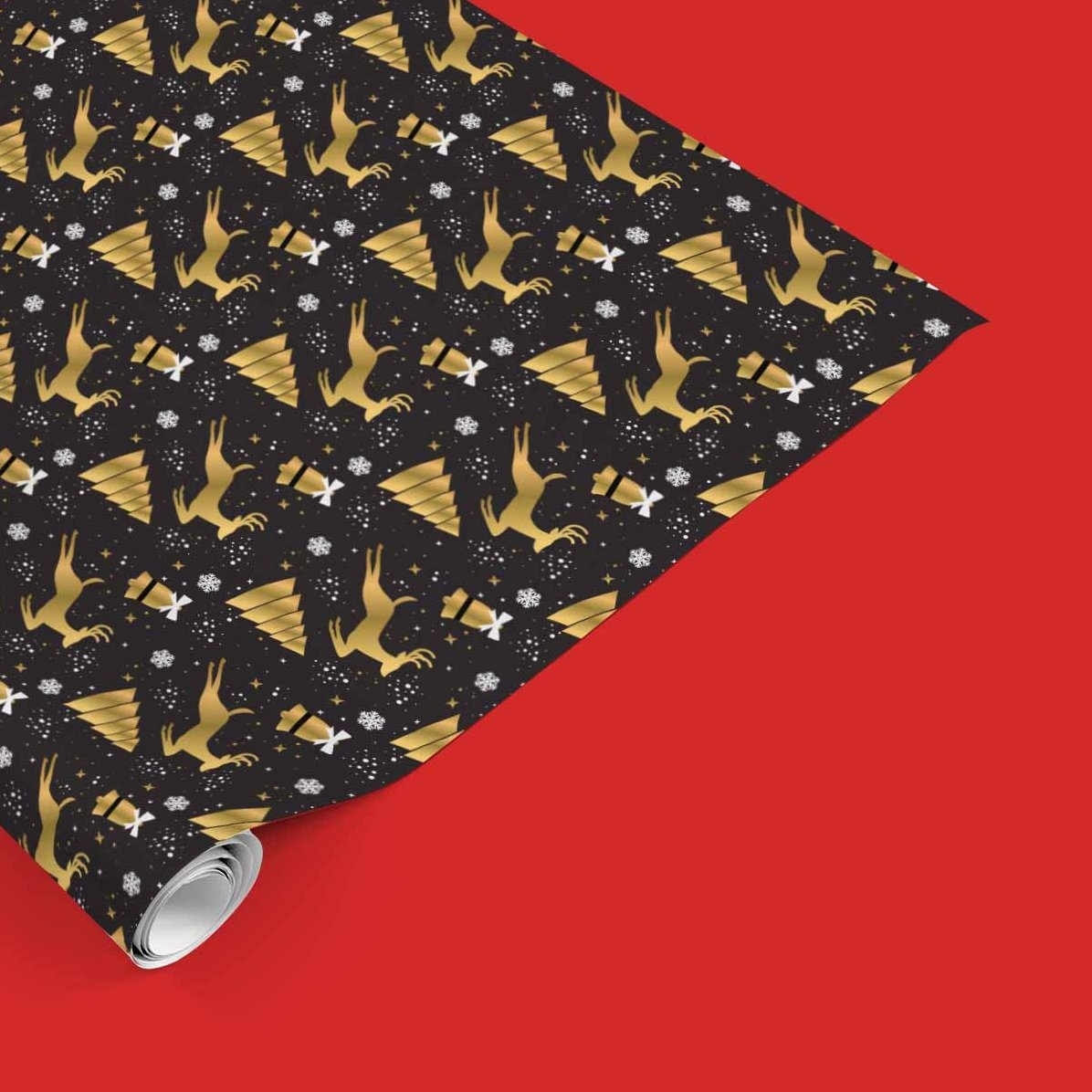 Personalised gift wrapping paper with text in a border - Christmas design