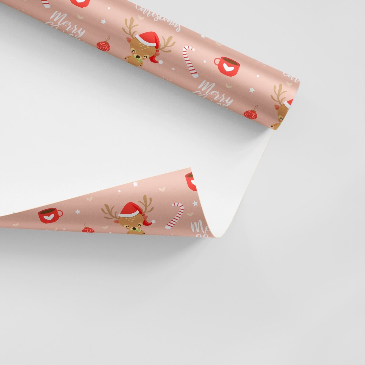 Individuell gestaltetes Geschenkpapier mit Text in einem Rahmen – Sweet Christmas