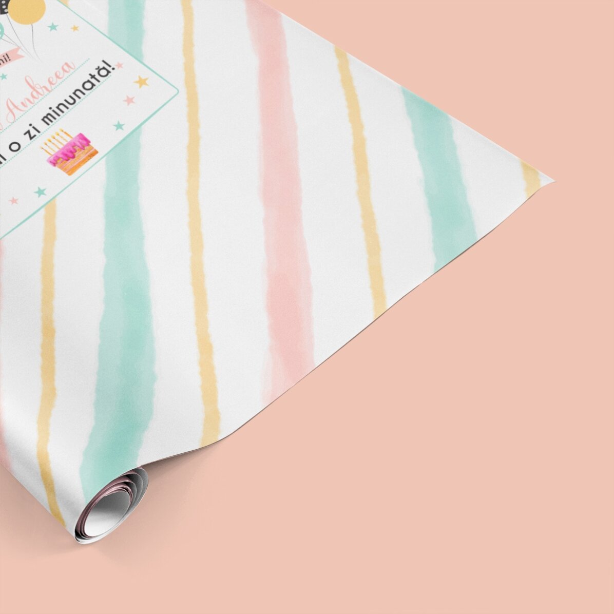 Individuell gestaltetes Geschenkpapier mit Text – Kids