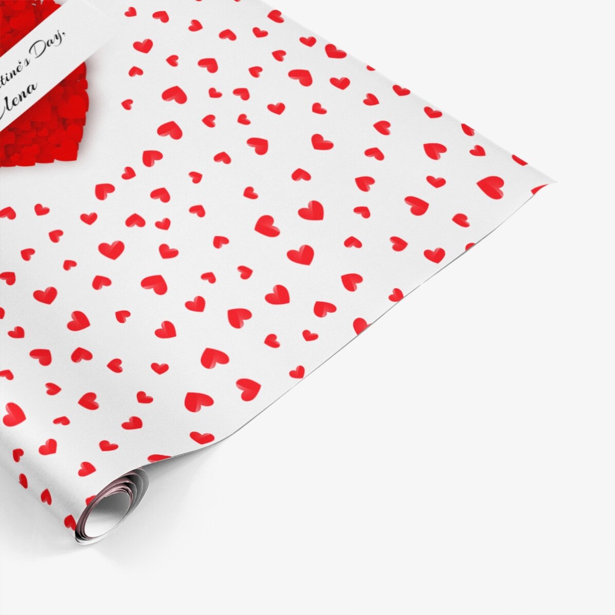 Individuell gestaltetes Geschenkpapier – Love is in the air