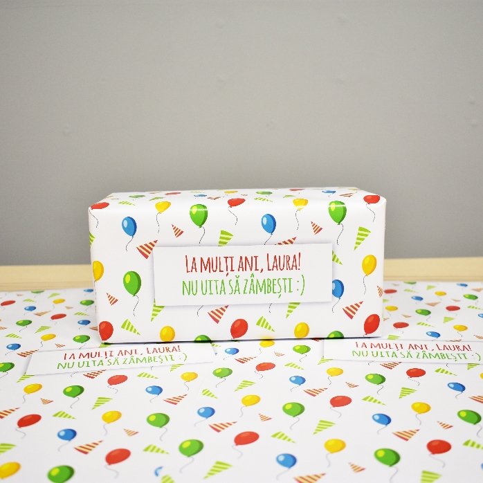 Individuell gestaltetes Geschenkpapier – Jubiläumsdesign
