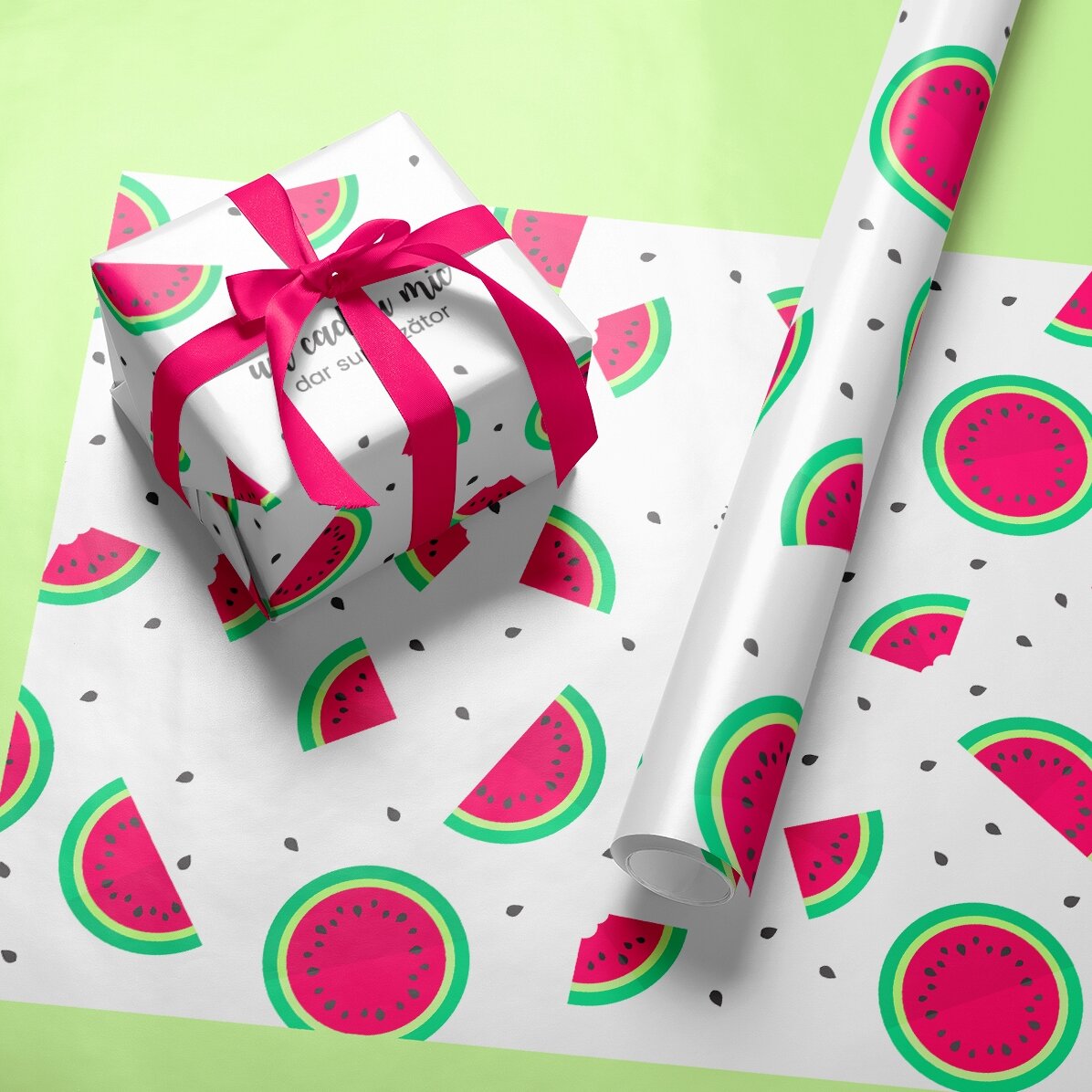 Individuell gestaltetes Geschenkpapier – Melonen