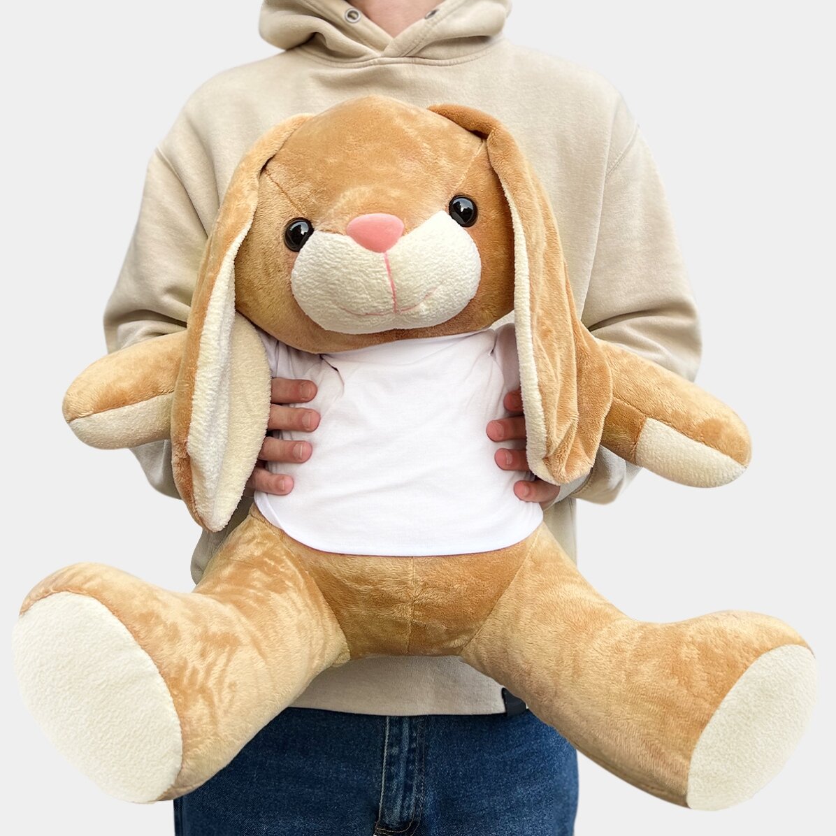 Plus personalisiertes Häschen mit einem Foto – I love you