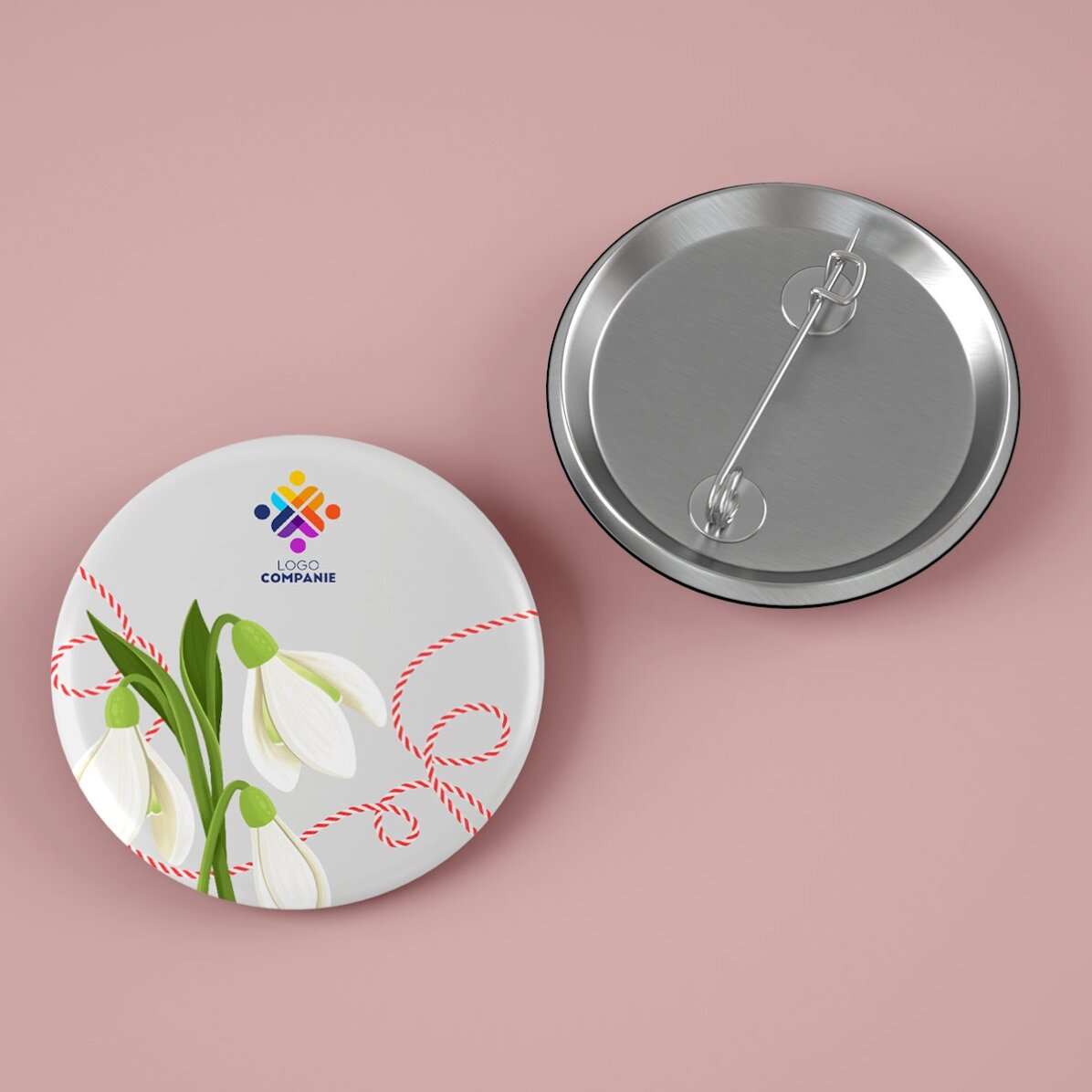 Personalisiertes Abzeichen mit Logo – Frühling
