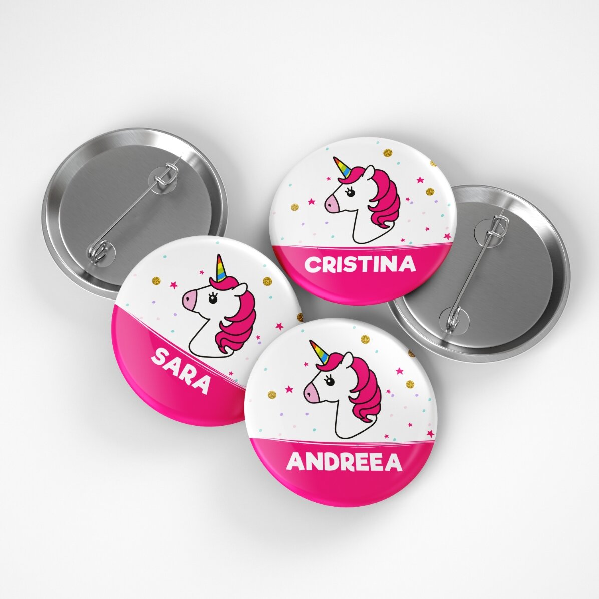 Personalisiertes Namensabzeichen – Einhorn